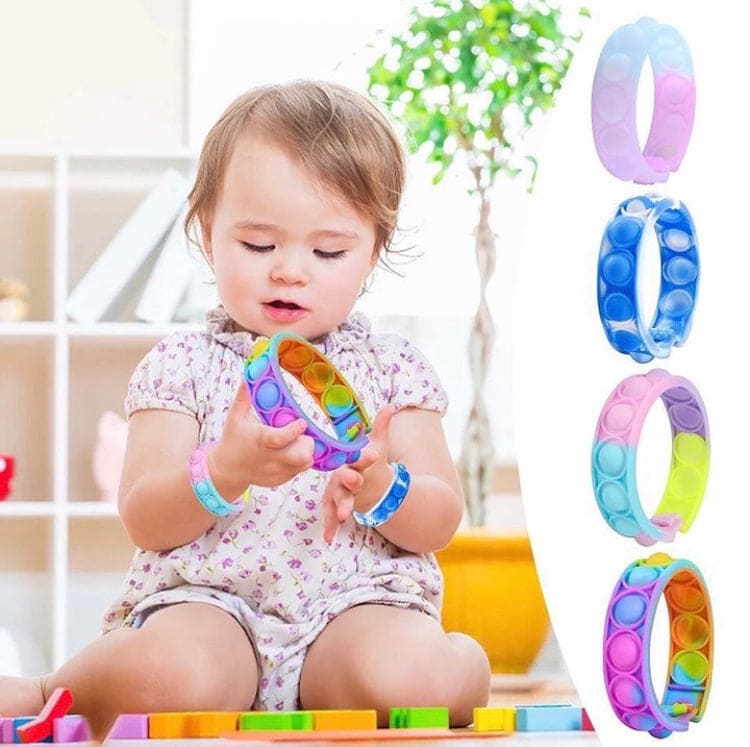 Press Bubble Wrist Band, Pop Bracelet Fidget Toy, Colorful Silicon Bracelet For Kids Press Bubble Wrist Band, Pop Bracelet Fidget Toy, Colorful Silicon Bracelet For Kids